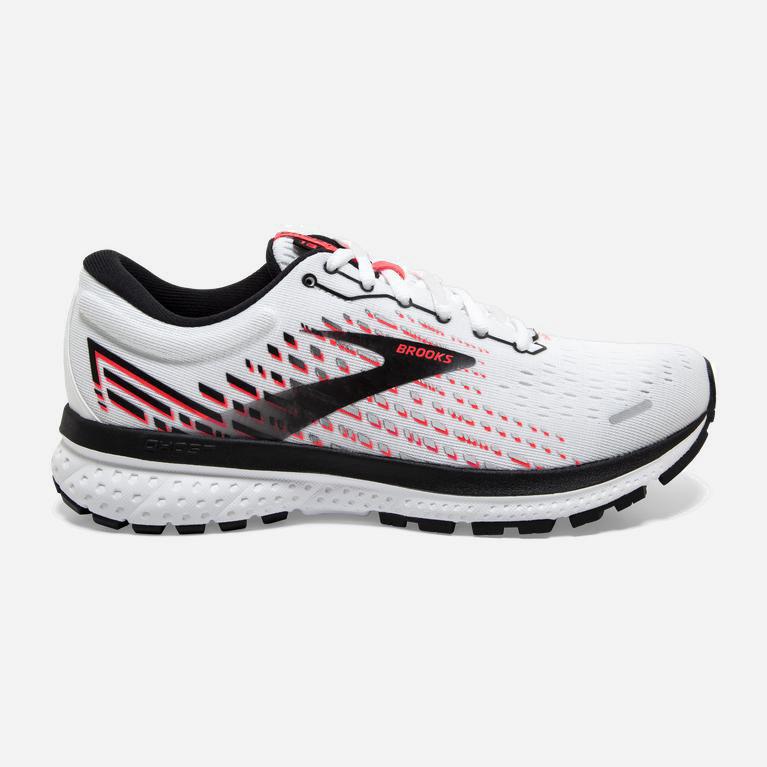 Brooks Ghost 13 Israel - Women's Road Running Shoes - White/Pink/Black (84295-BSTL)